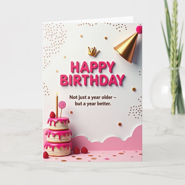 Tarjeta de arte de cumpleaños alegre (Anverso)