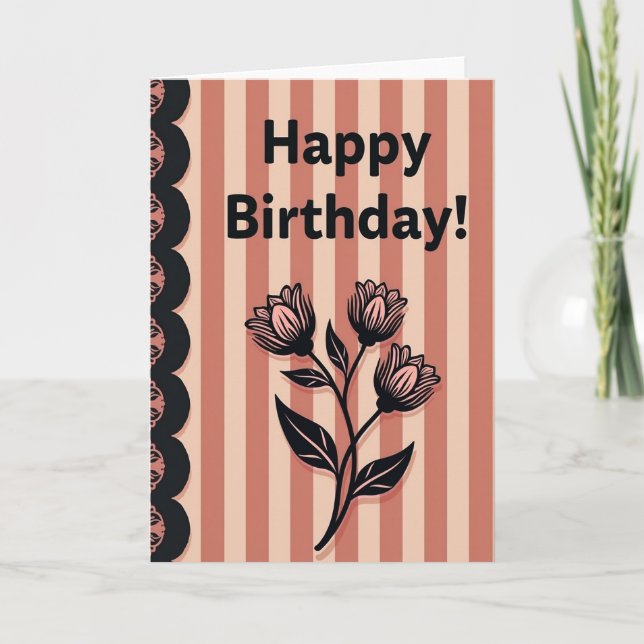 Tarjeta de arte de cumpleaños de terracota (Anverso)