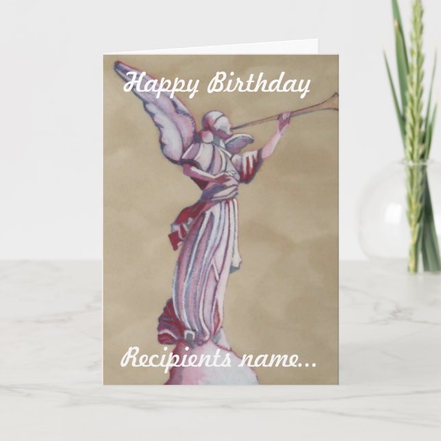 Tarjeta de arte de cumpleaños feliz personalizada  (Anverso)