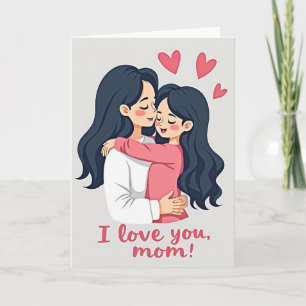 Tarjeta de Arte de Dibujos Animados de Amor para M