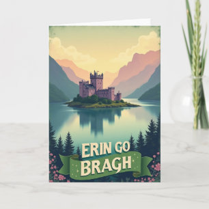 Tarjeta de arte de escena de castillo irlandés