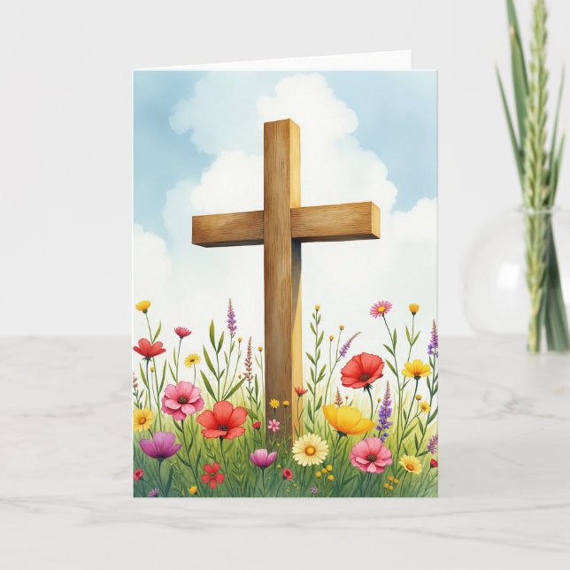 Tarjeta de arte de escena de pradera pacífica (Anverso)