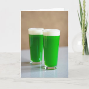 Tarjeta de arte de espuma de bebidas verdes