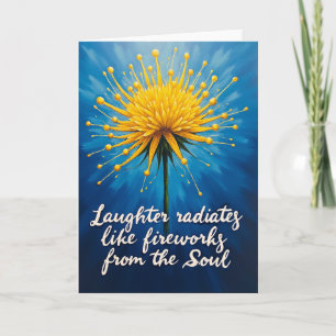 Tarjeta de arte de explosión solar alegre