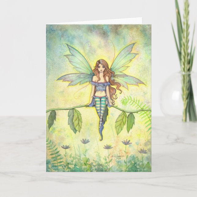 Tarjeta de arte de fantasía de hada del jardín ver (Anverso)