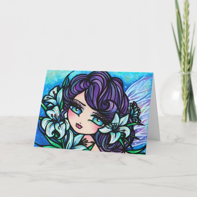 Tarjeta de arte de fantasía de Lily de Pascua por  (Anverso)