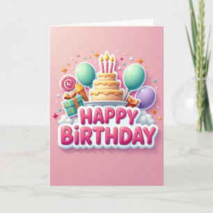 Tarjeta de arte de fiesta caprichosa