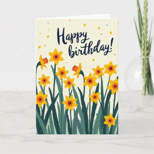 Tarjeta de arte de flor alegre