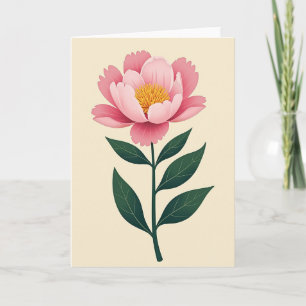 Tarjeta de Arte de Flor de Floral Rosa