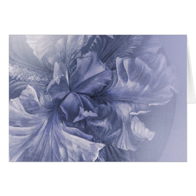 Tarjeta de arte de flor de iris con belleza interi (Anverso (Horizontal))