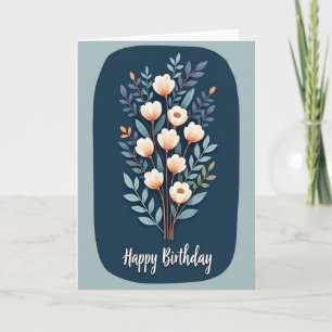 Tarjeta de arte de flor de lunares
