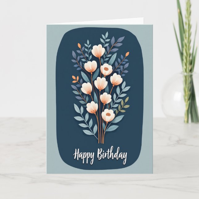 Tarjeta de arte de flor de lunares (Anverso)