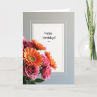 Tarjeta de Arte de Flor de Rayas