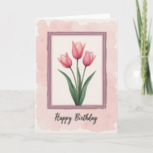 Tarjeta de Arte de Flor de Rosa Estriada