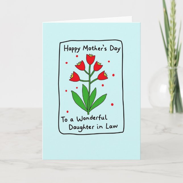 Tarjeta de arte de flor para el Día de las Madres  (Anverso)