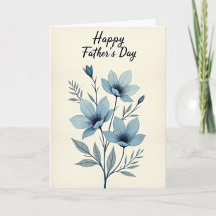 Tarjeta de Arte de Flor para el Día del Padre