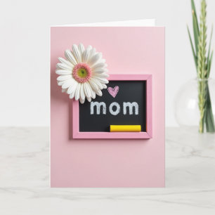 Tarjeta de arte de flor para mamá amorosa