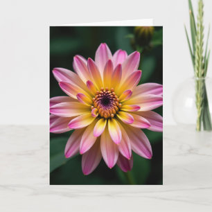 Tarjeta de arte de flor radiante