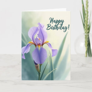Tarjeta de arte de flor rayada