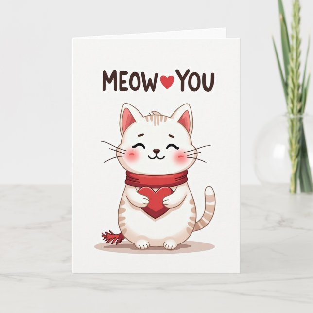 Tarjeta de Arte de Gatito Te Amo (Anverso)