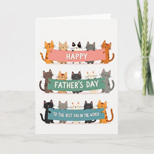 Tarjeta de Arte de Gato con Estandarte del Día del
