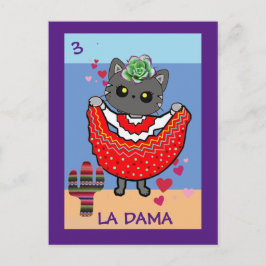 Tarjeta de arte de gato, la dama bailarina,