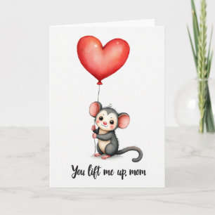 Tarjeta de Arte de Globos para Animar a Mamá