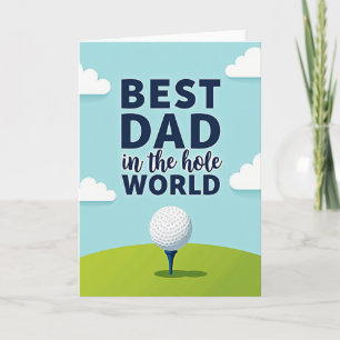 Tarjeta de Arte de Golf del Mejor Papá del Mundo