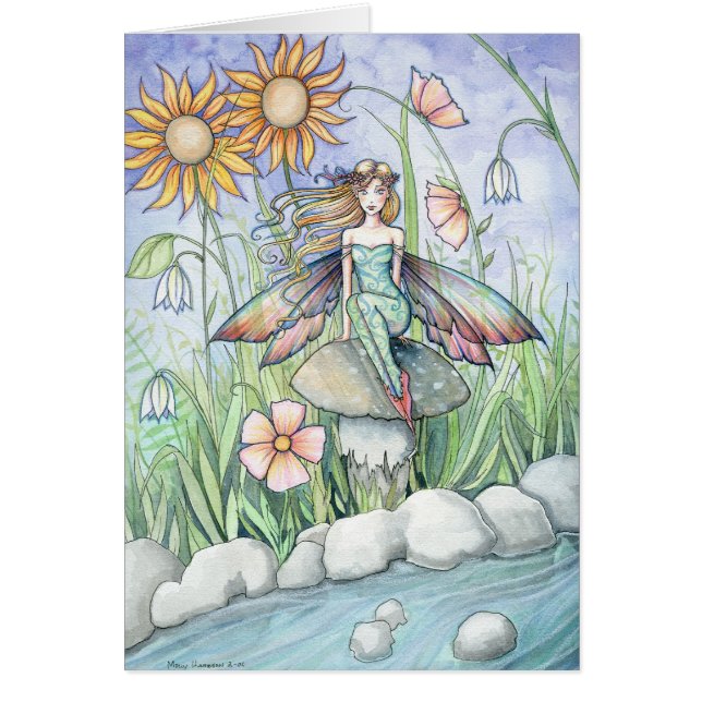 Tarjeta de arte de hada de flor encantadora de Mol (Frente)