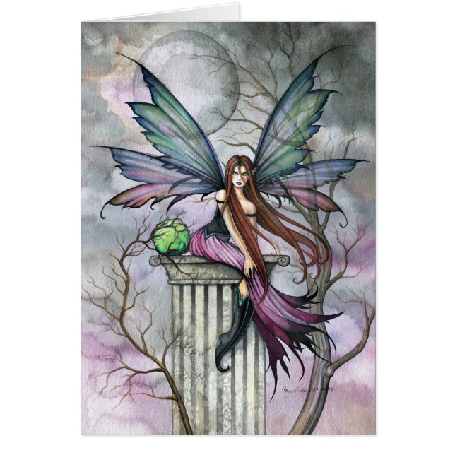 Tarjeta de Arte de Hadas de Fantasía Gótica (Frente)