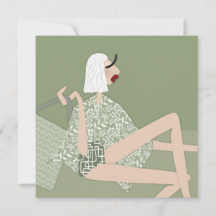 Tarjeta de Arte de Ilustración Chic de Verano Play