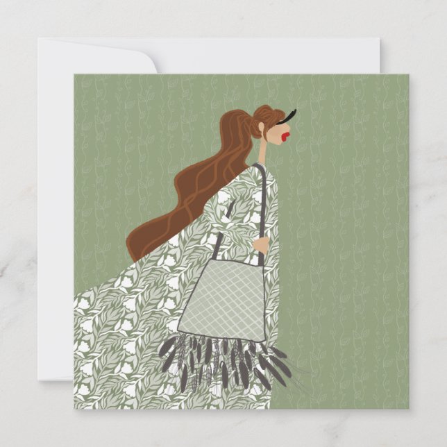 Tarjeta de arte de ilustración de Look Boho de Ver (Anverso)