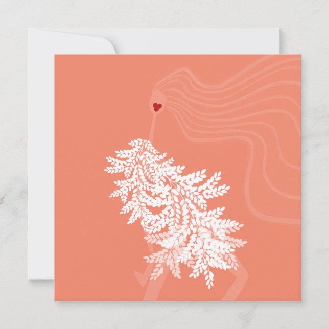 Tarjeta de arte de ilustración de moda de estilo v (Anverso)