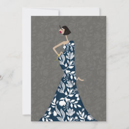 Tarjeta de Arte de Ilustración de Moda de Florales