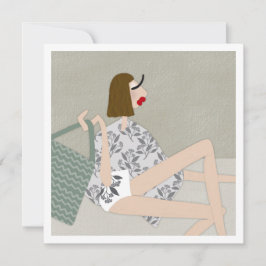 Tarjeta de arte de ilustración de moda de vacacion