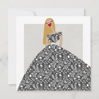 Tarjeta de Arte de Ilustración de Moda Ultra Femen