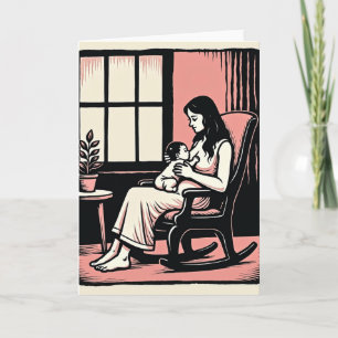 Tarjeta de arte de la escena de la madre amorosa