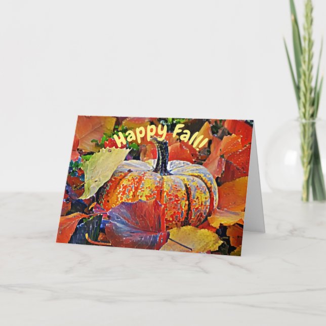 Tarjeta de Arte de la Feliz Temporada de Otoño (Anverso)