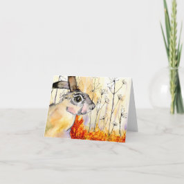 Tarjeta de arte de la liebre (a387)