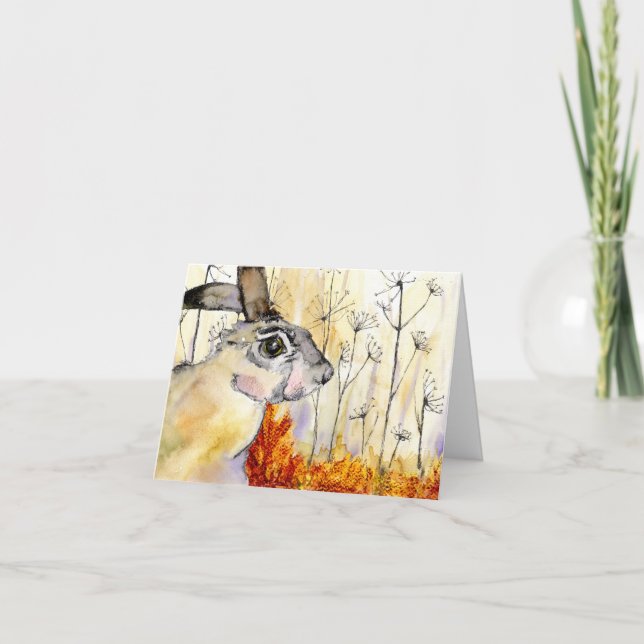 Tarjeta de arte de la liebre (a387) (Anverso)