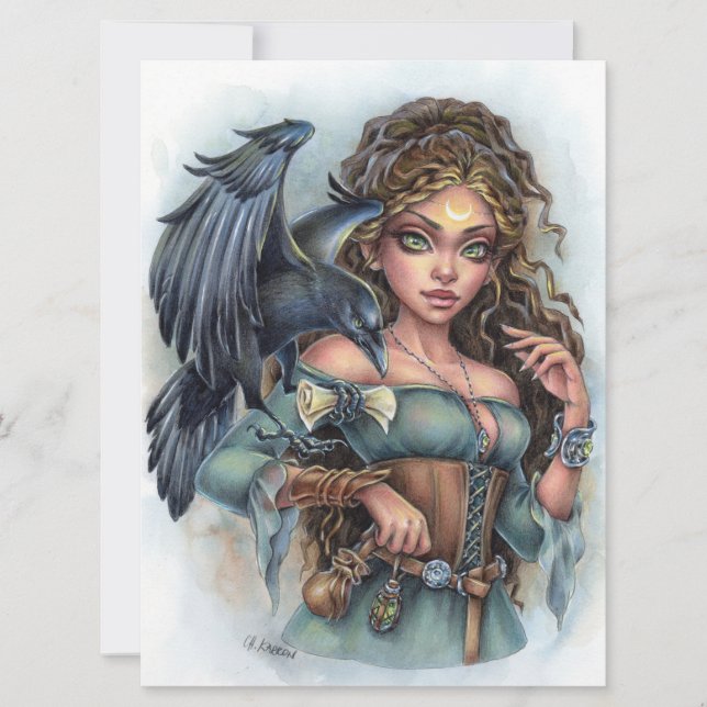 Tarjeta de arte de la mujer de Fantasy Fantasy Rav (Anverso)