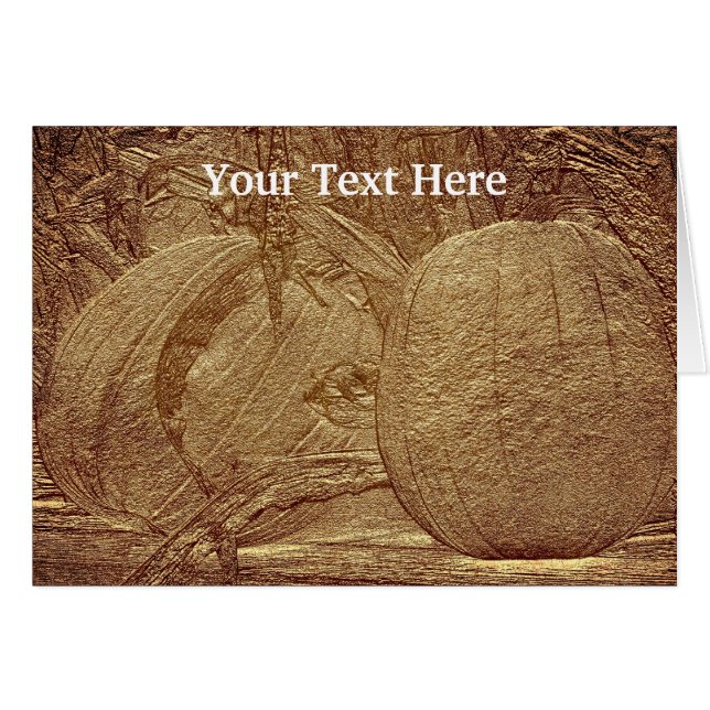 Tarjeta de arte de la naturaleza de las calabazas  (Anverso (Horizontal))