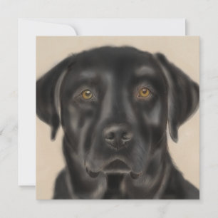 Tarjeta de arte de Labrador Negro