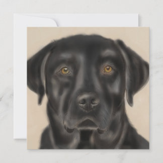 Tarjeta de arte de Labrador Negro