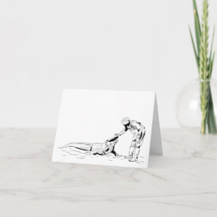 Tarjeta de arte de líneas de lagarto