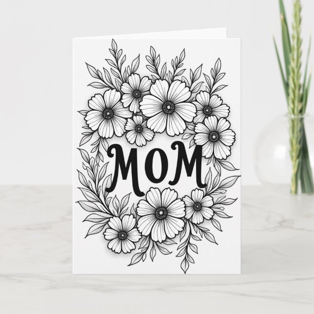 Tarjeta de arte de mamá botánica (Anverso)