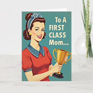 Tarjeta de arte de Mamá de primera clase