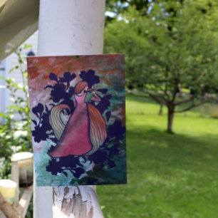 Tarjeta de arte de mariposa de la diosa de primave