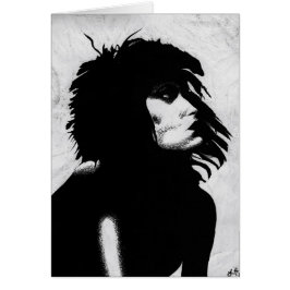 Tarjeta de arte de moda de retrato de mujer diosa 