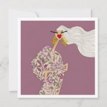 Tarjeta de arte de moda glamurosa con estilo deslu